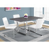 Monarch Specialties Dining Table - 36"X 60" / Grey / Chrome Metal I 1120